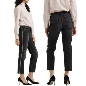 Lucky Brand Black Mid Rise Boyfriend Fit Sienna Authentic Series Jeans